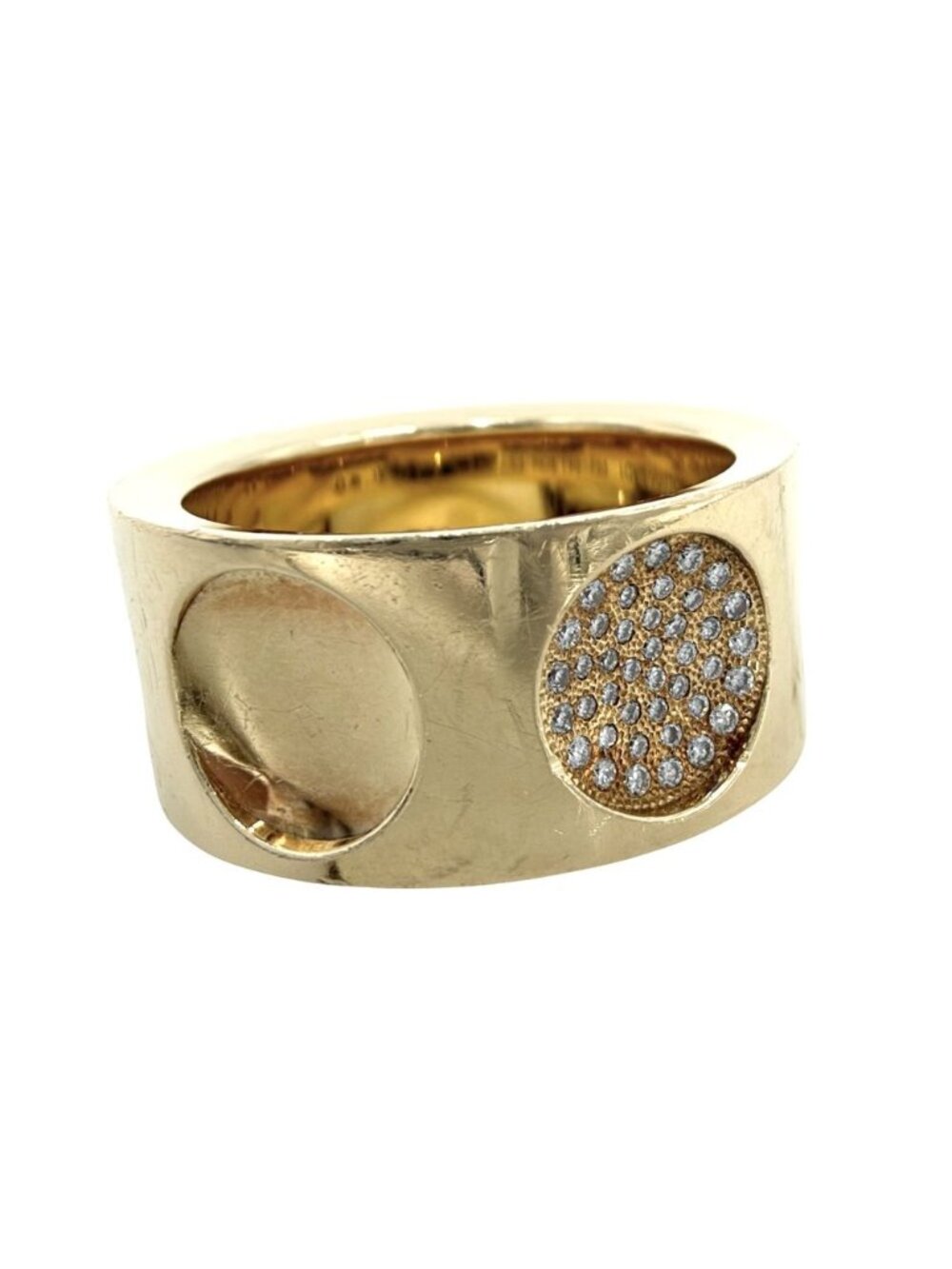 Louis Vuitton Ring Grand Bague Empreinte 53 18K Yellow Gold Diamond